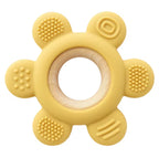 Flower Silicone & Wood Baby Teether