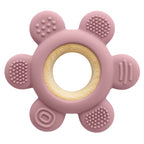 Flower Silicone & Wood Baby Teether