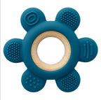 Flower Silicone & Wood Baby Teether