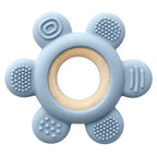 Flower Silicone & Wood Baby Teether