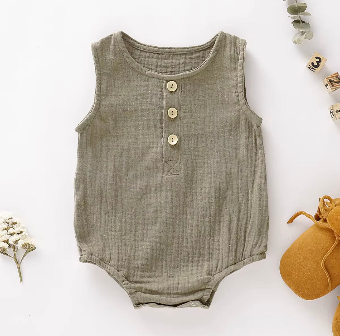 Organic Cotton Baby Romper