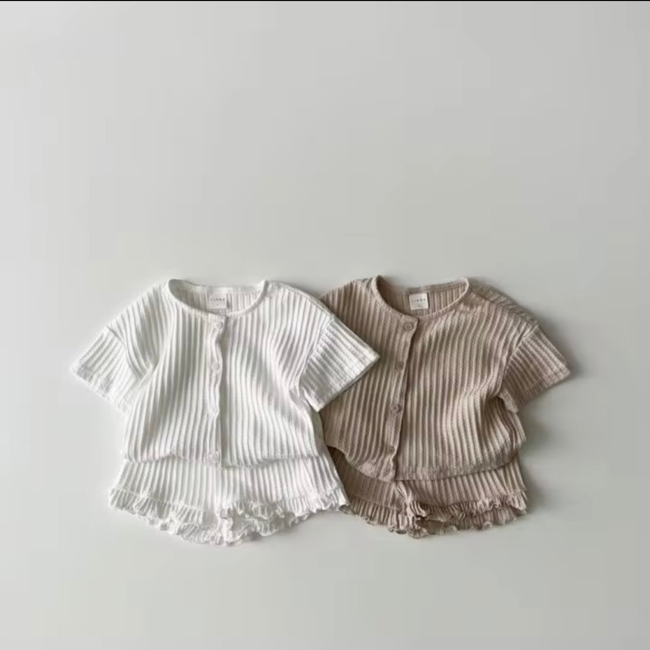 Ribbed Ruffle Toddler Set